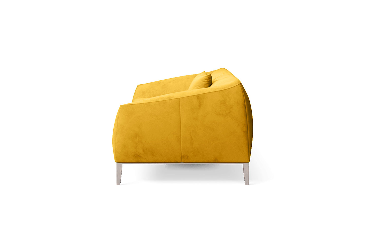 Bergamo 4 Seater Sofa Yellow Velvet