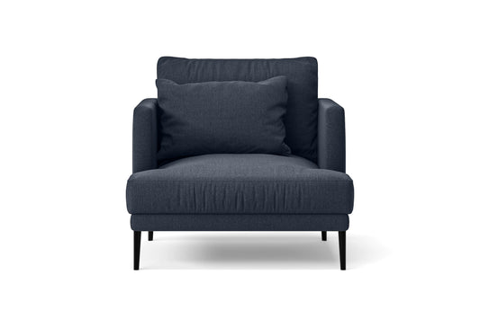 Bisceglie Armchair Dark Blue Linen Fabric