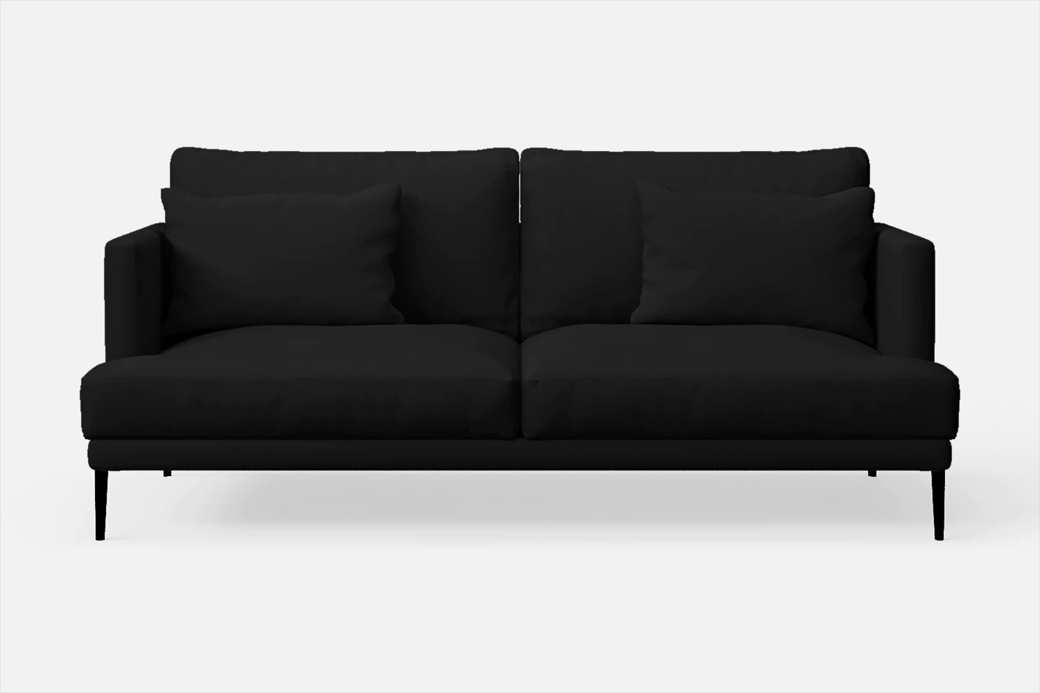 Bisceglie 2 Seater Sofa Black Leather