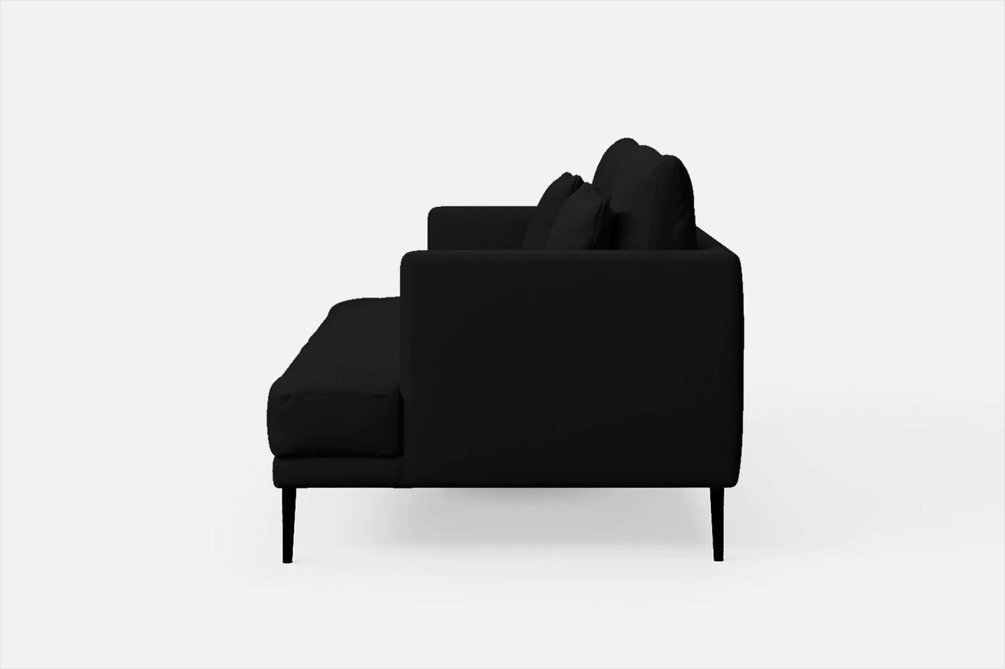 Bisceglie 2 Seater Sofa Black Leather