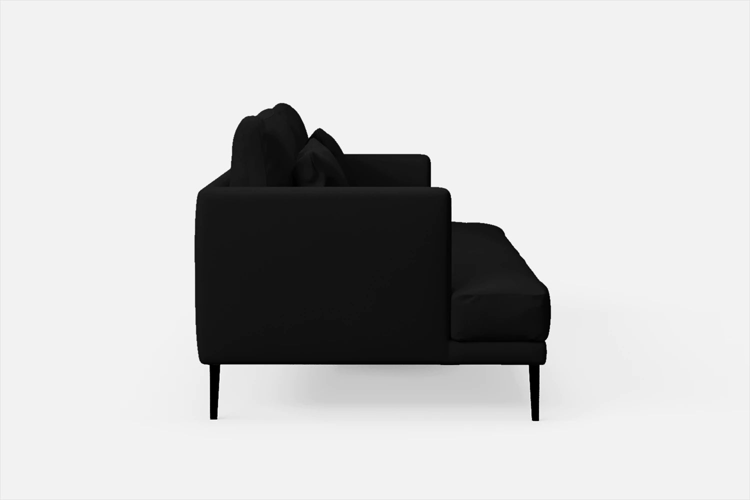 Bisceglie 2 Seater Sofa Black Leather