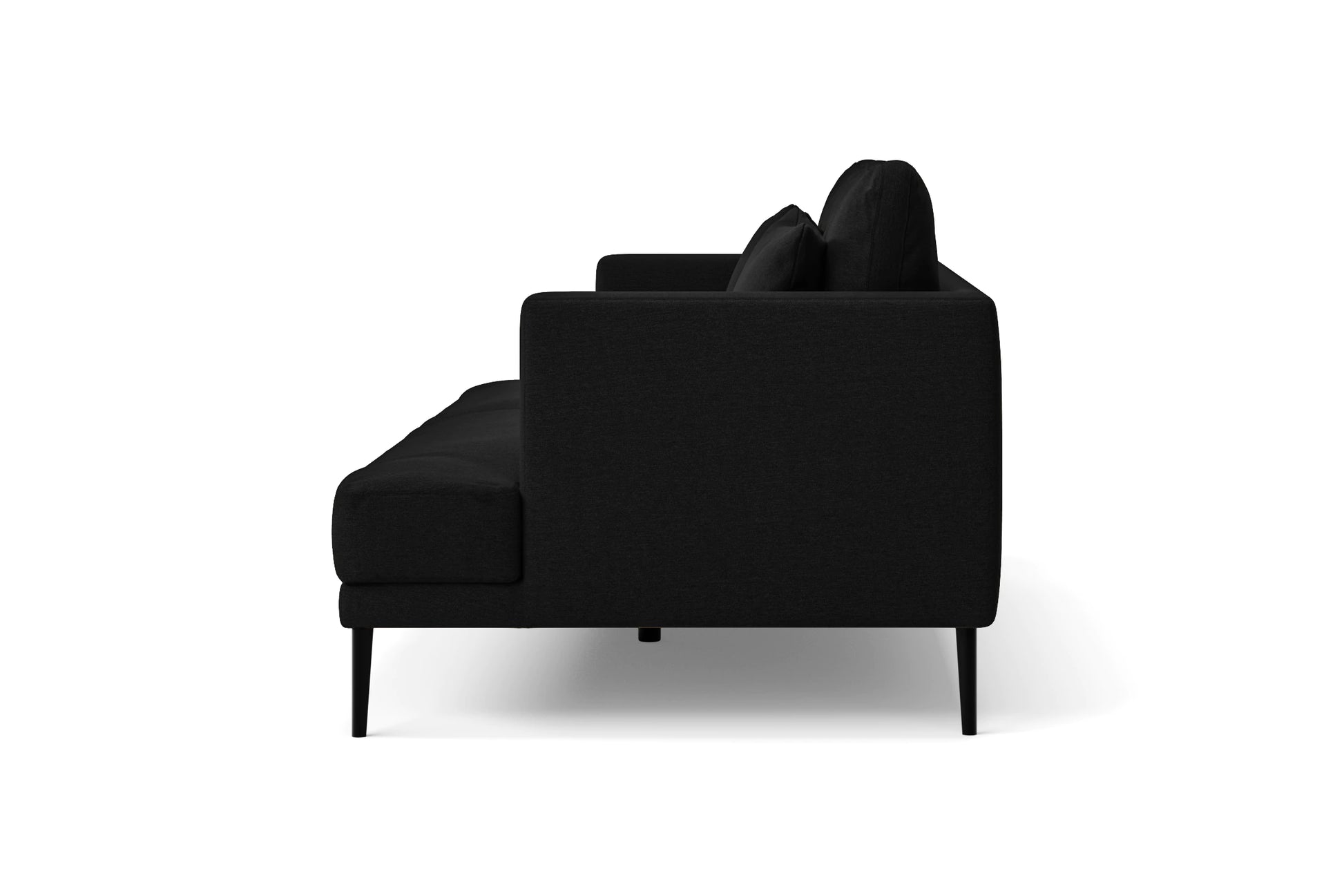 Bisceglie 2 Seater Sofa Black Linen Fabric