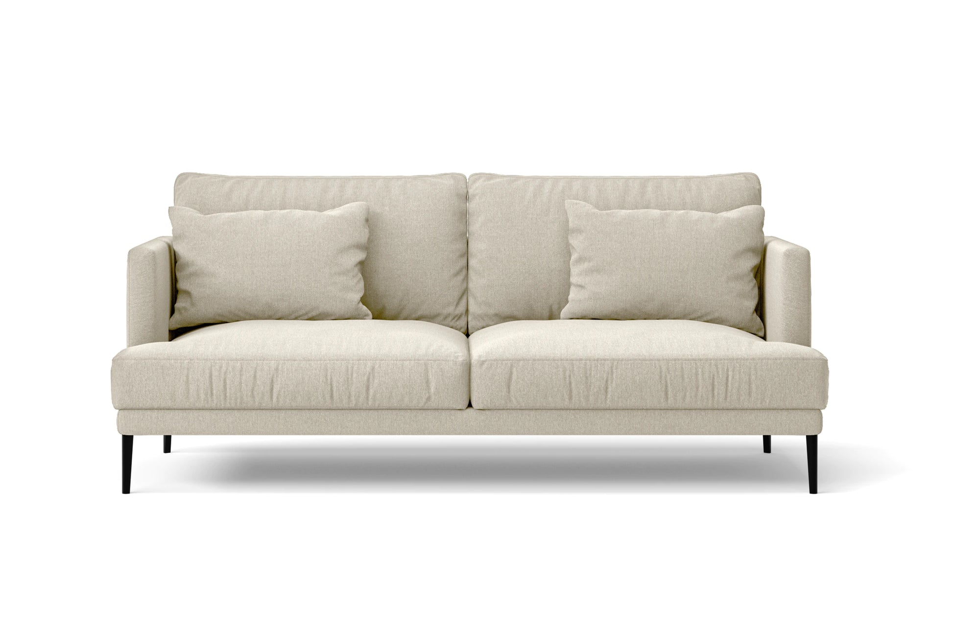 Bisceglie 2 Seater Sofa Cream Linen Fabric