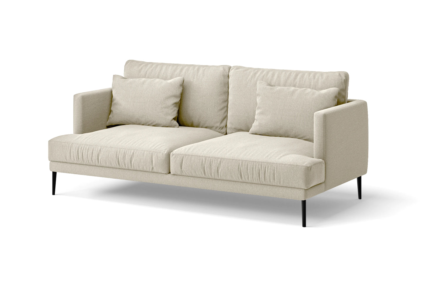 Bisceglie 2 Seater Sofa Cream Linen Fabric