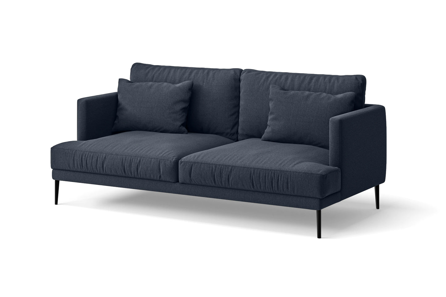 Bisceglie 2 Seater Sofa Dark Blue Linen Fabric