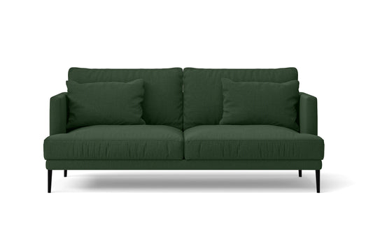 Bisceglie 2 Seater Sofa Forest Green Linen Fabric