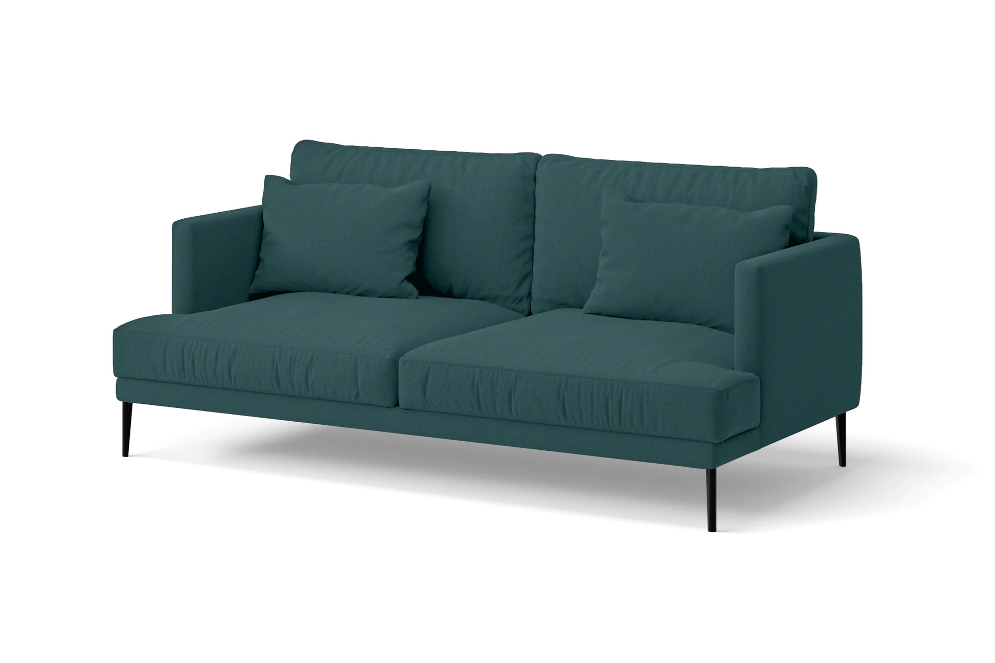 Bisceglie 2 Seater Sofa Teal Linen Fabric