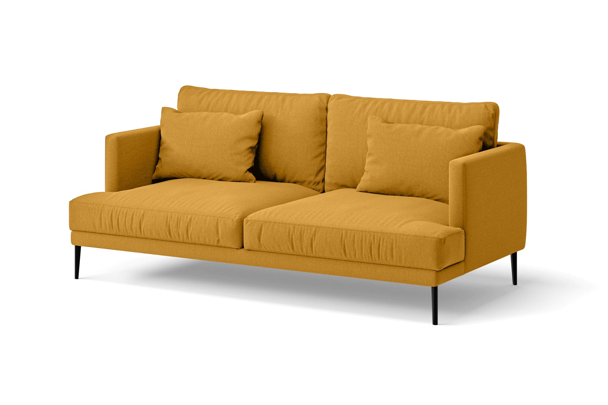 Bisceglie 2 Seater Sofa Yellow Linen Fabric