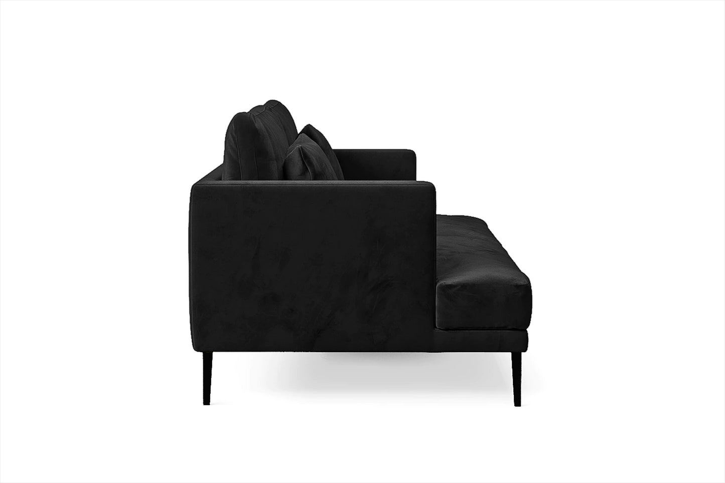 Bisceglie 2 Seater Sofa Black Velvet