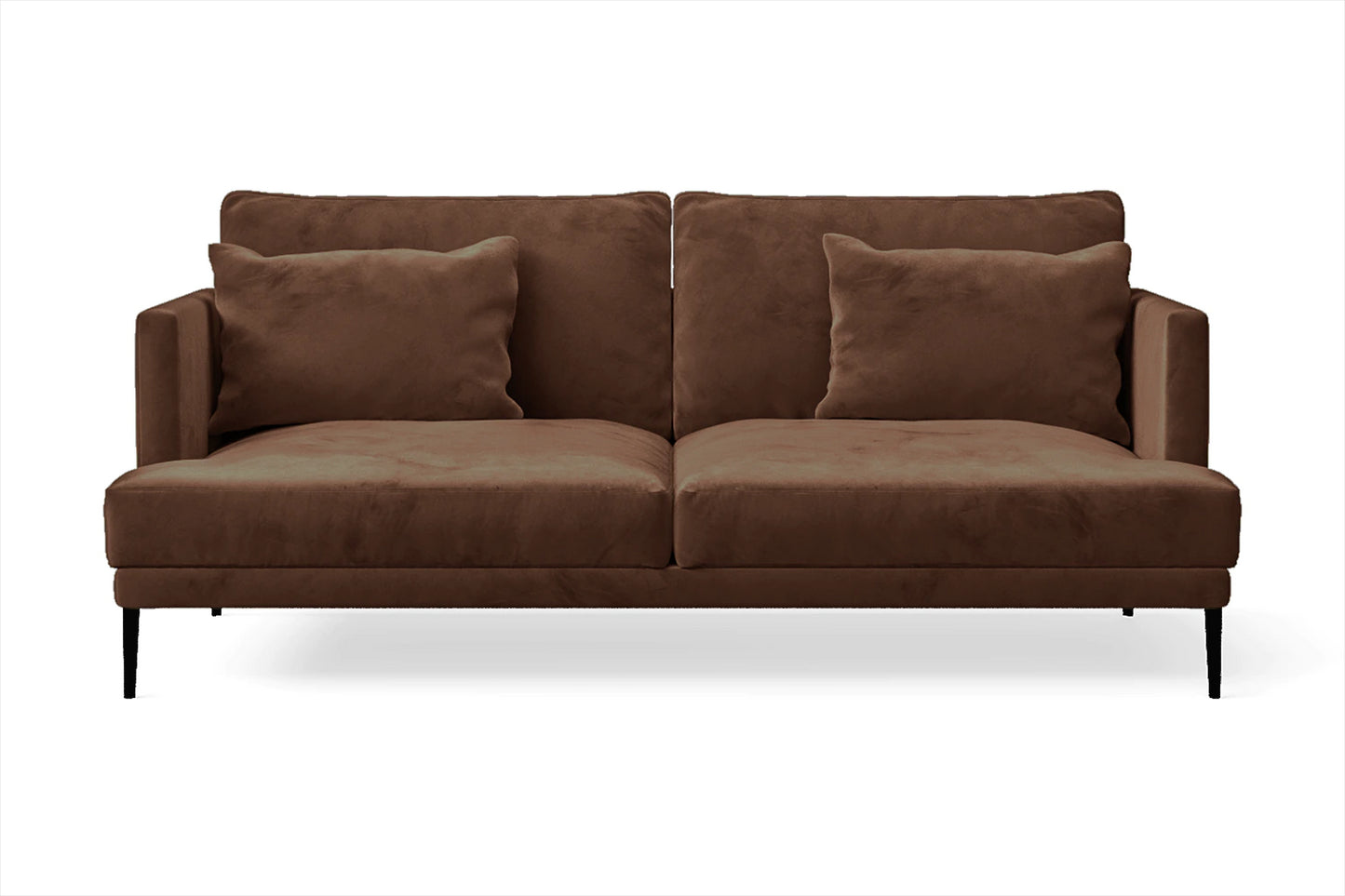 Bisceglie 2 Seater Sofa Coffee Brown Velvet