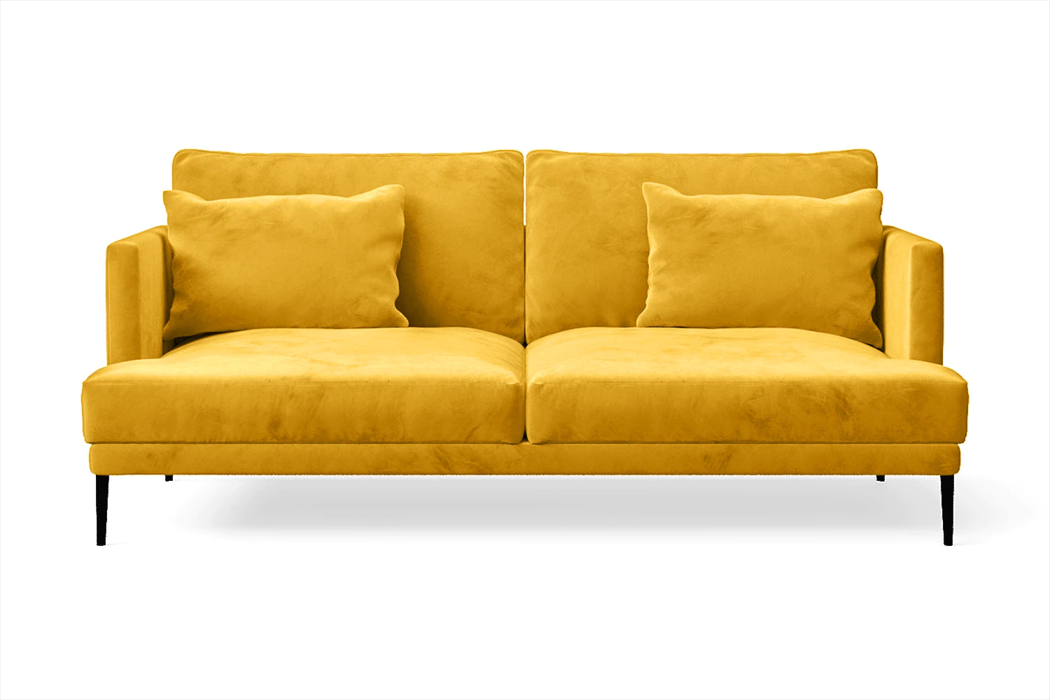 Bisceglie 2 Seater Sofa Yellow Velvet