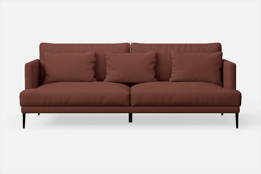 Bisceglie 3 Seater Sofa Mauve Leather