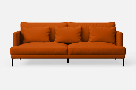 Bisceglie 3 Seater Sofa Orange Leather