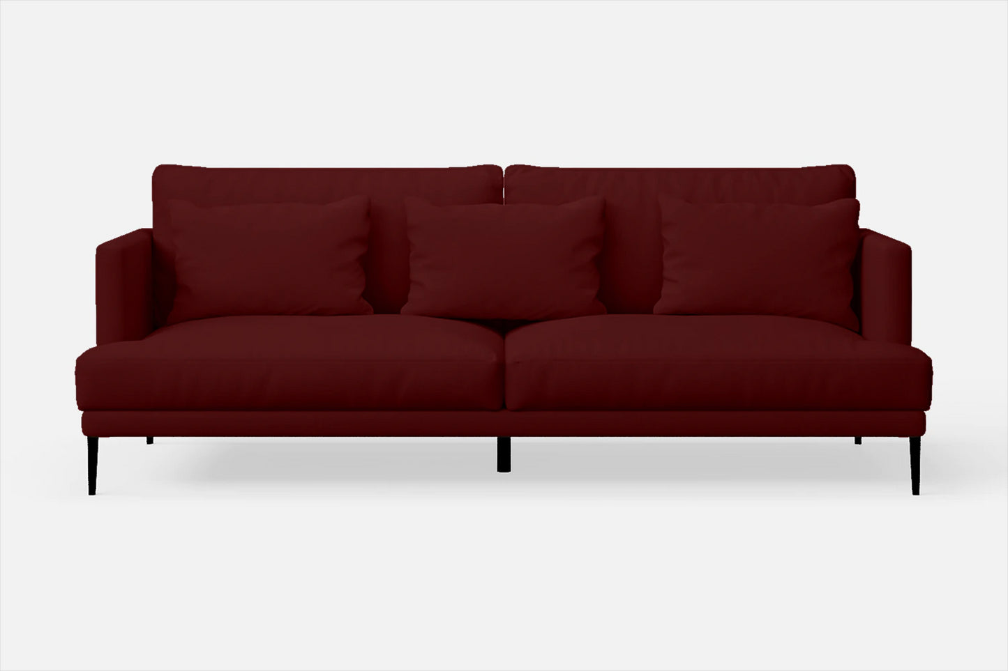 Bisceglie 3 Seater Sofa Red Leather