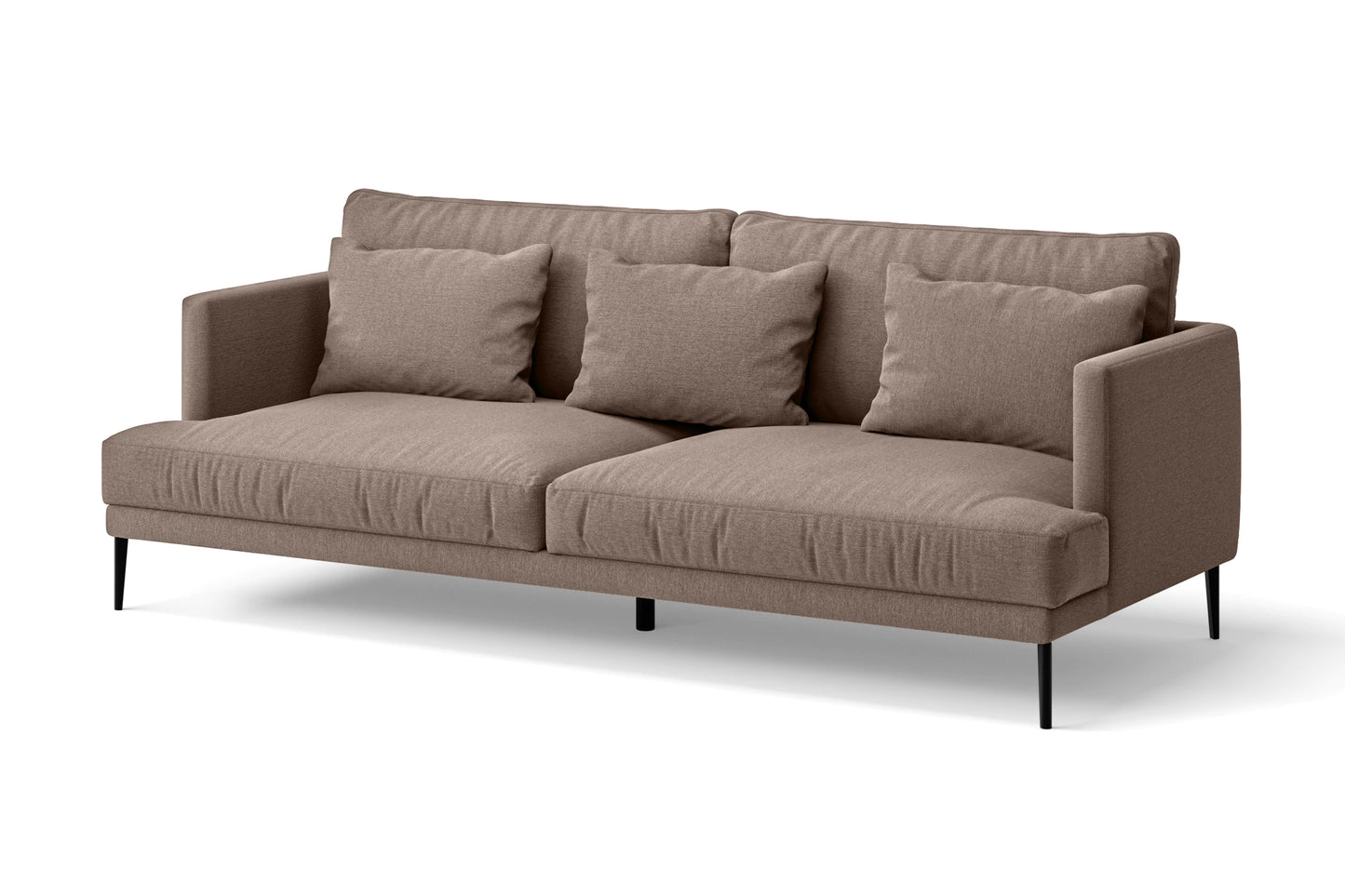 Bisceglie 3 Seater Sofa Caramel Linen Fabric