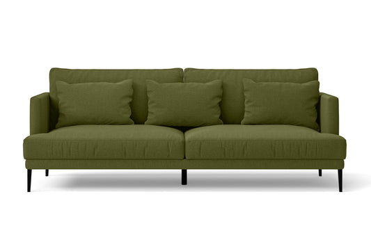 Bisceglie 3 Seater Sofa Olive Linen Fabric