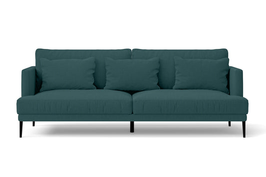 Bisceglie 3 Seater Sofa Teal Linen Fabric