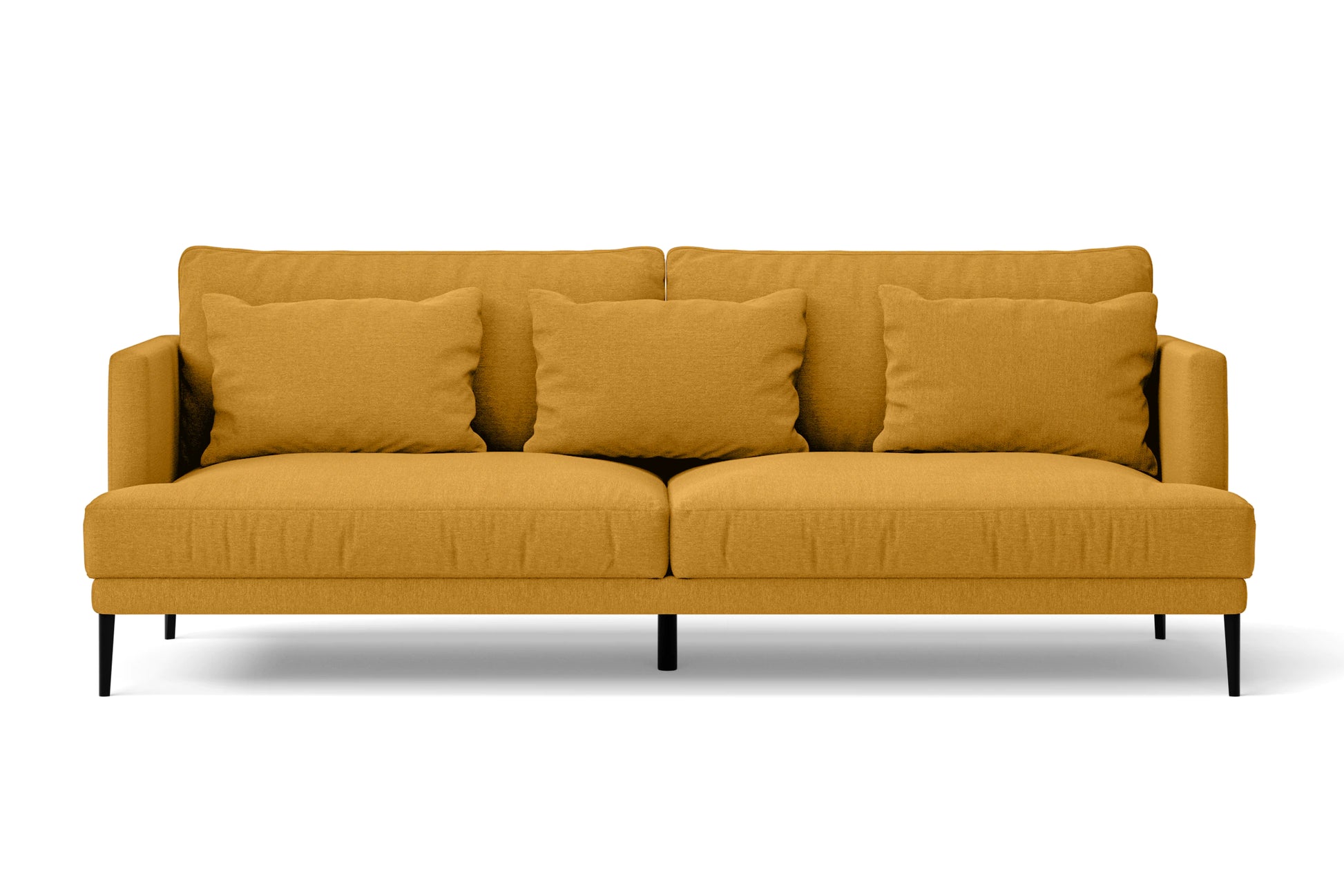 Bisceglie 3 Seater Sofa Yellow Linen Fabric