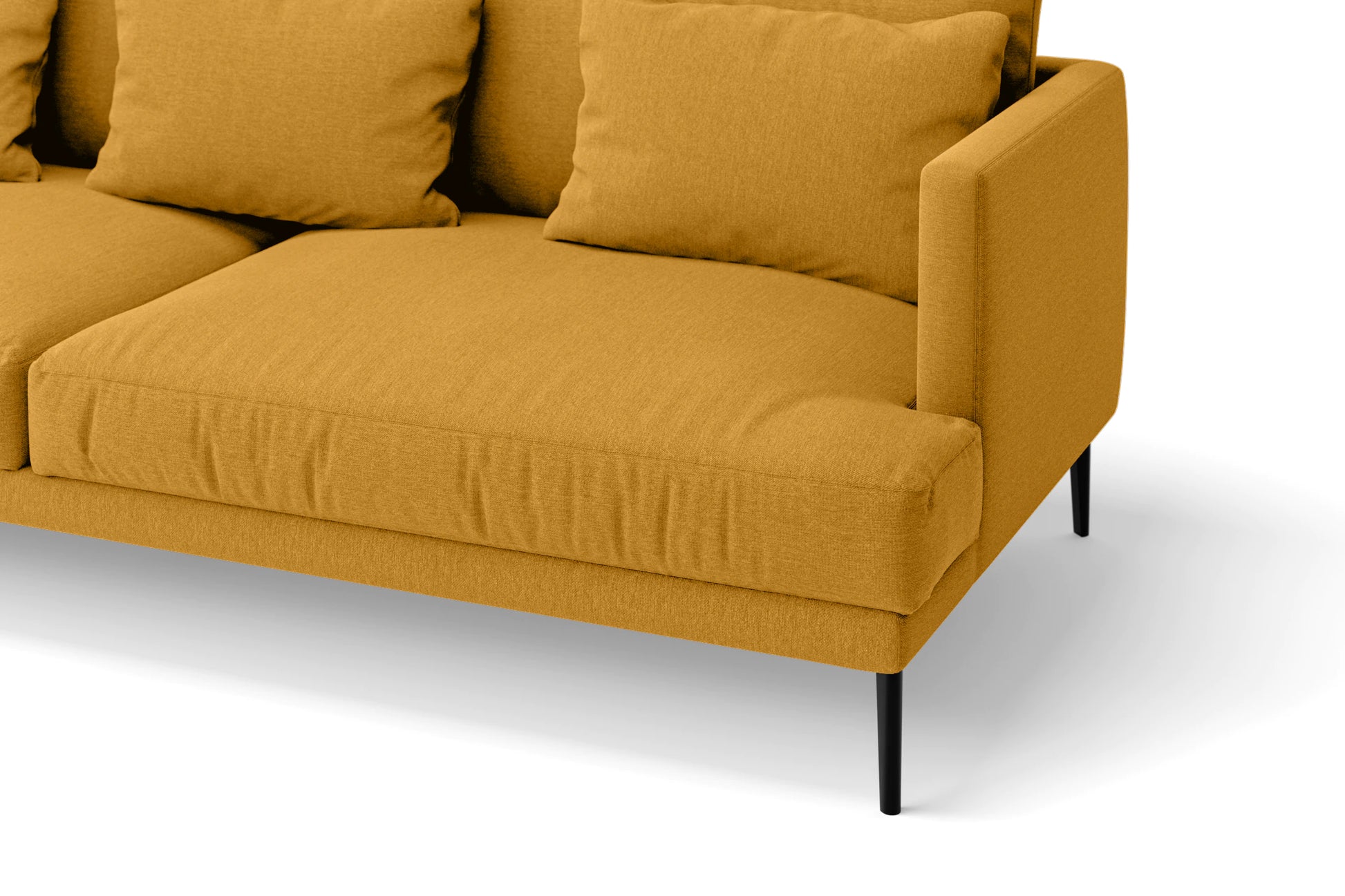 Bisceglie 3 Seater Sofa Yellow Linen Fabric