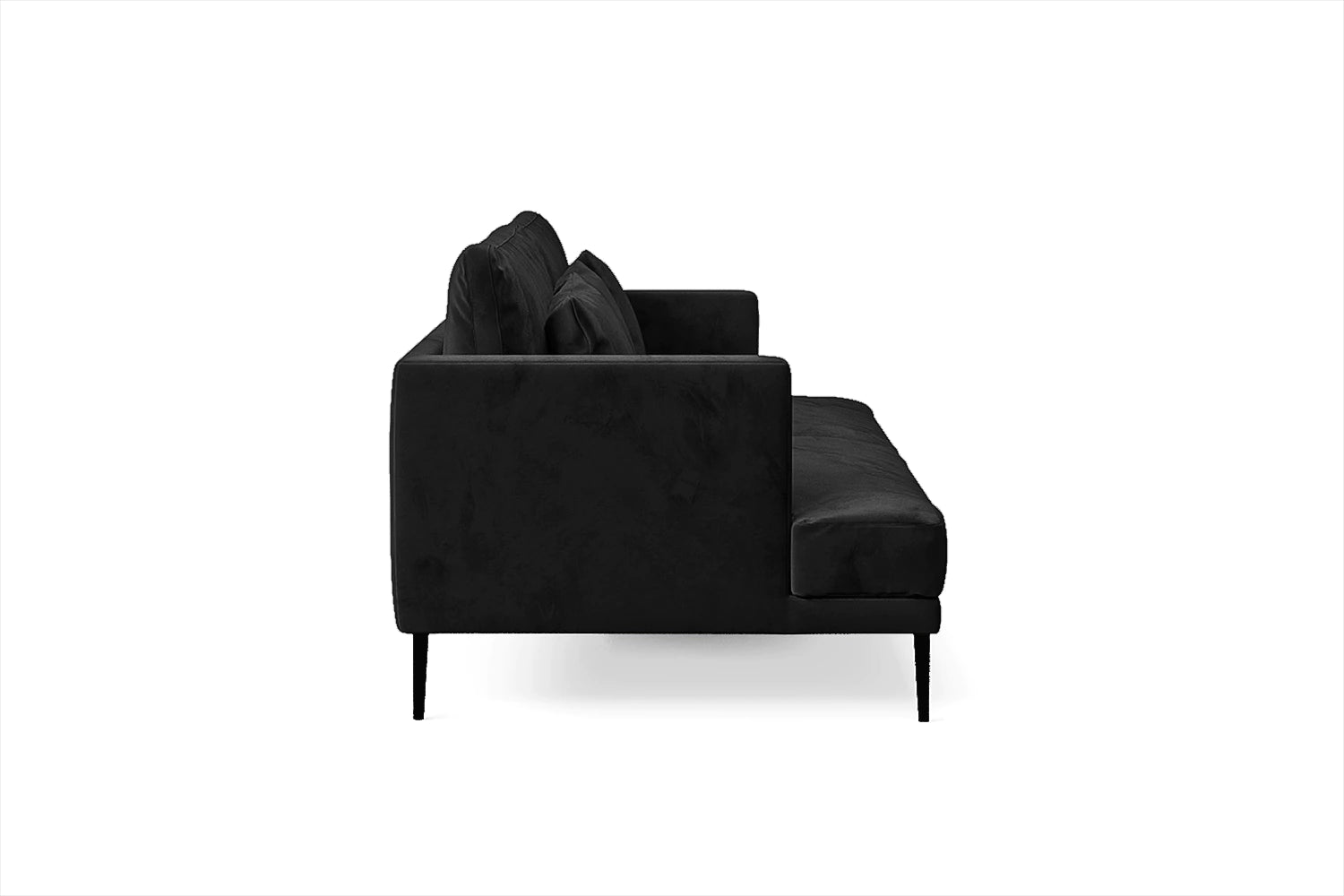 Bisceglie 3 Seater Sofa Black Velvet