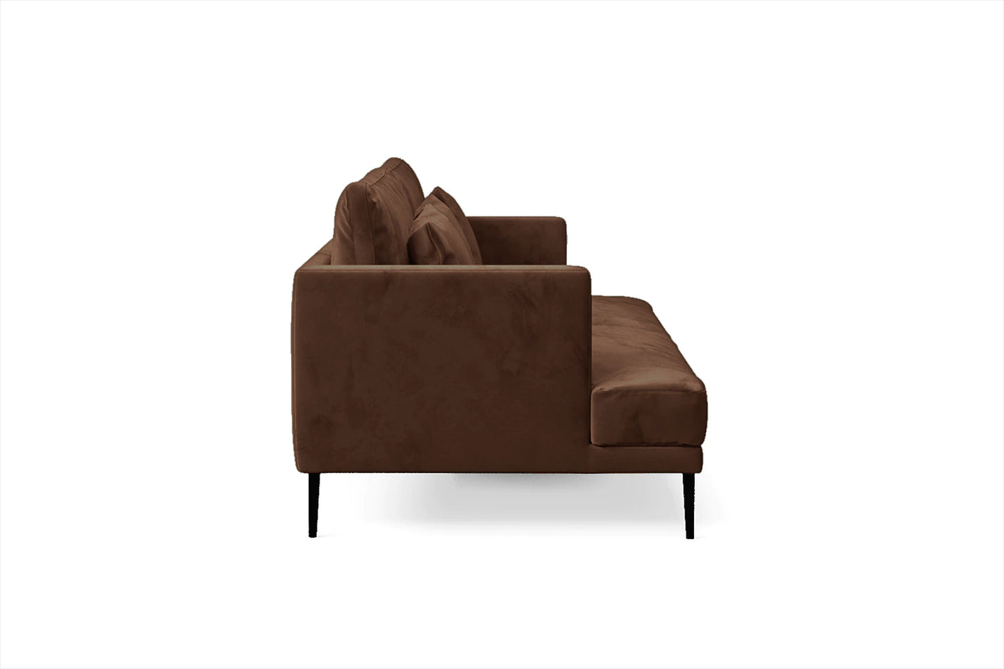 Bisceglie 3 Seater Sofa Coffee Brown Velvet