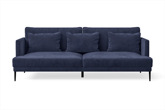 Bisceglie 3 Seater Sofa Dark Blue Velvet