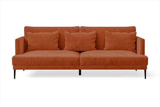 Bisceglie 3 Seater Sofa Orange Velvet