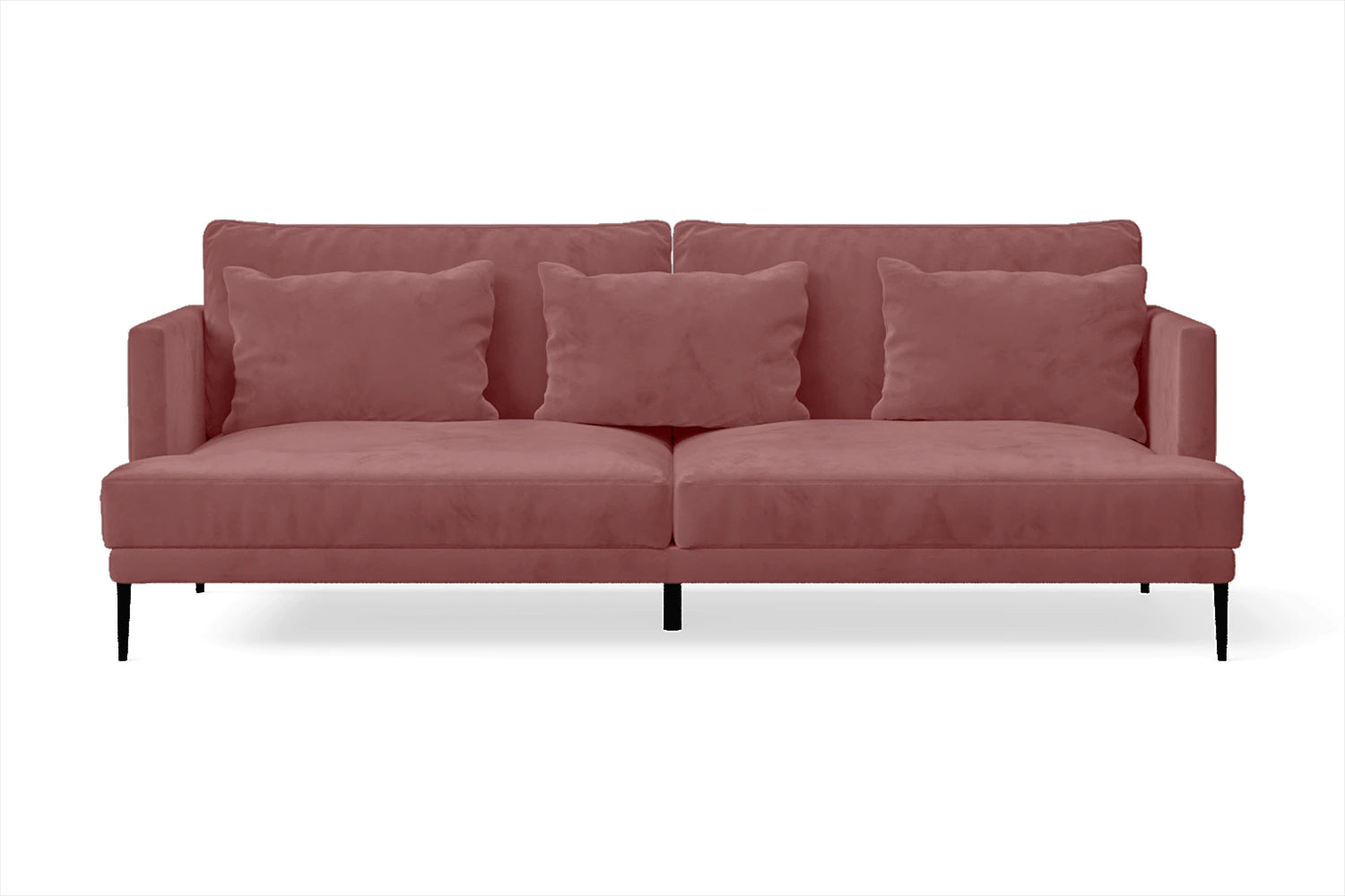 Bisceglie 3 Seater Sofa Pink Velvet