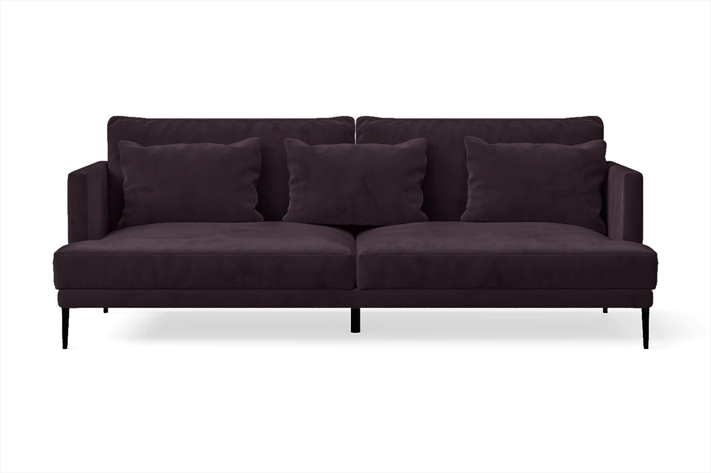 Bisceglie 3 Seater Sofa Purple Velvet