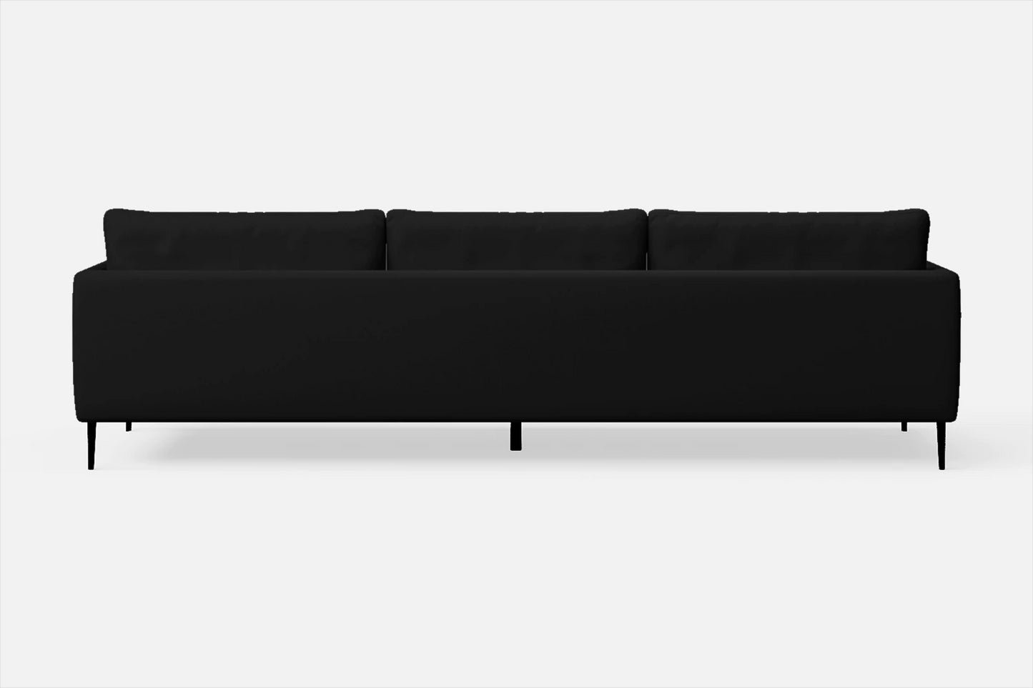 Bisceglie 4 Seater Sofa Black Leather