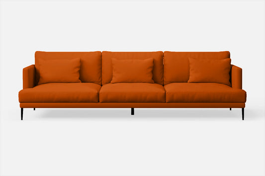 Bisceglie 4 Seater Sofa Orange Leather