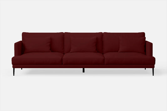 Bisceglie 4 Seater Sofa Red Leather