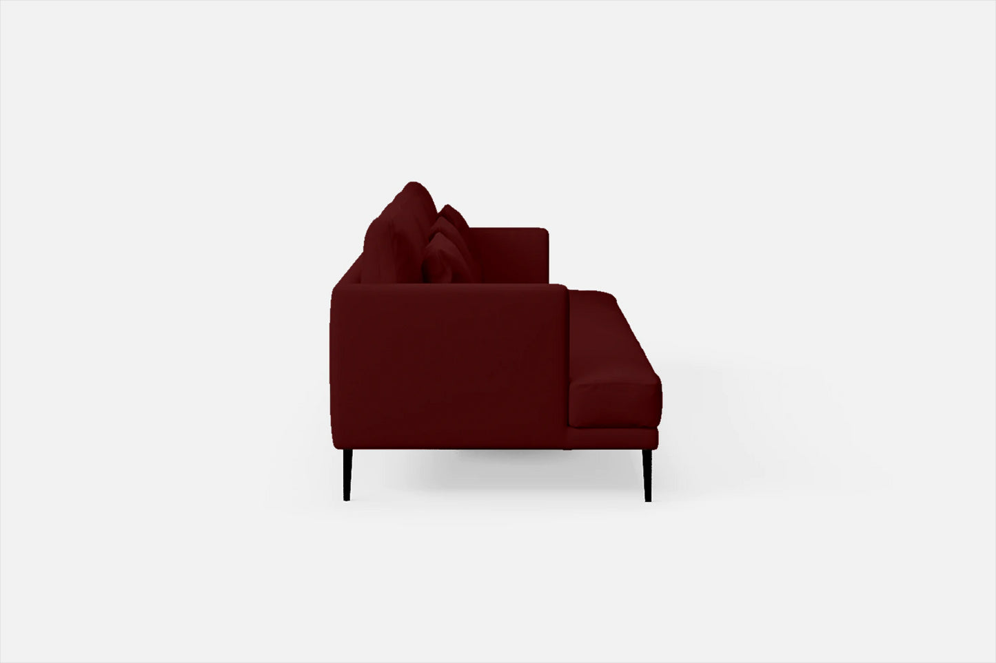 Bisceglie 4 Seater Sofa Red Leather