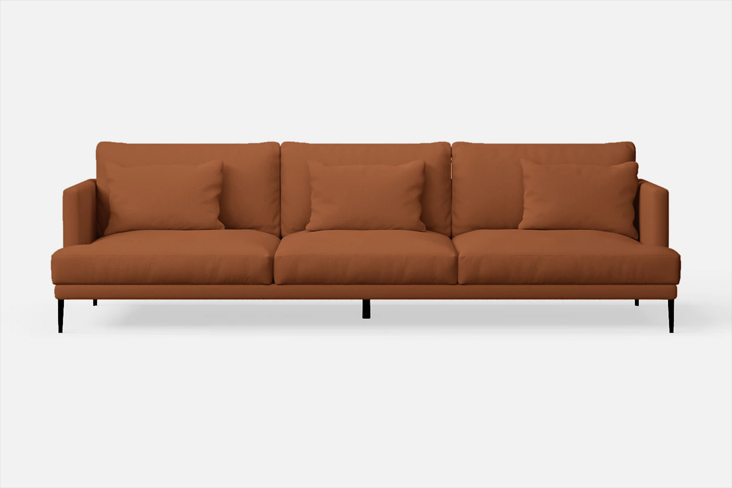 Bisceglie 4 Seater Sofa Tan Brown Leather