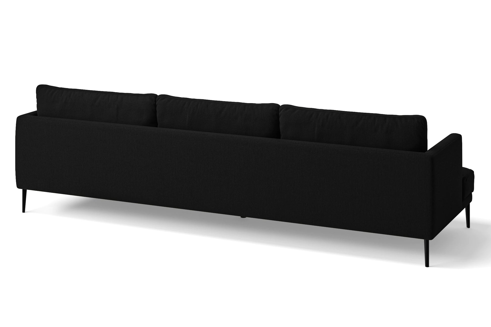 Bisceglie 4 Seater Sofa Black Linen Fabric