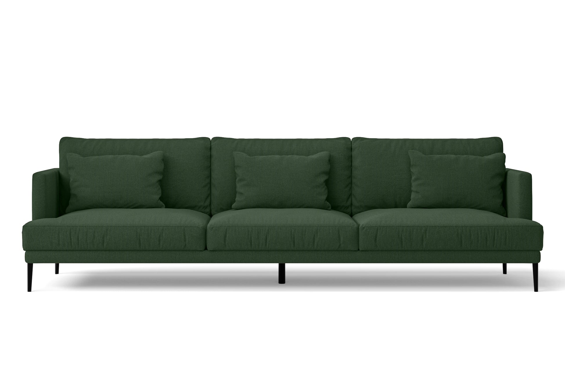 Bisceglie 4 Seater Sofa Forest Green Linen Fabric