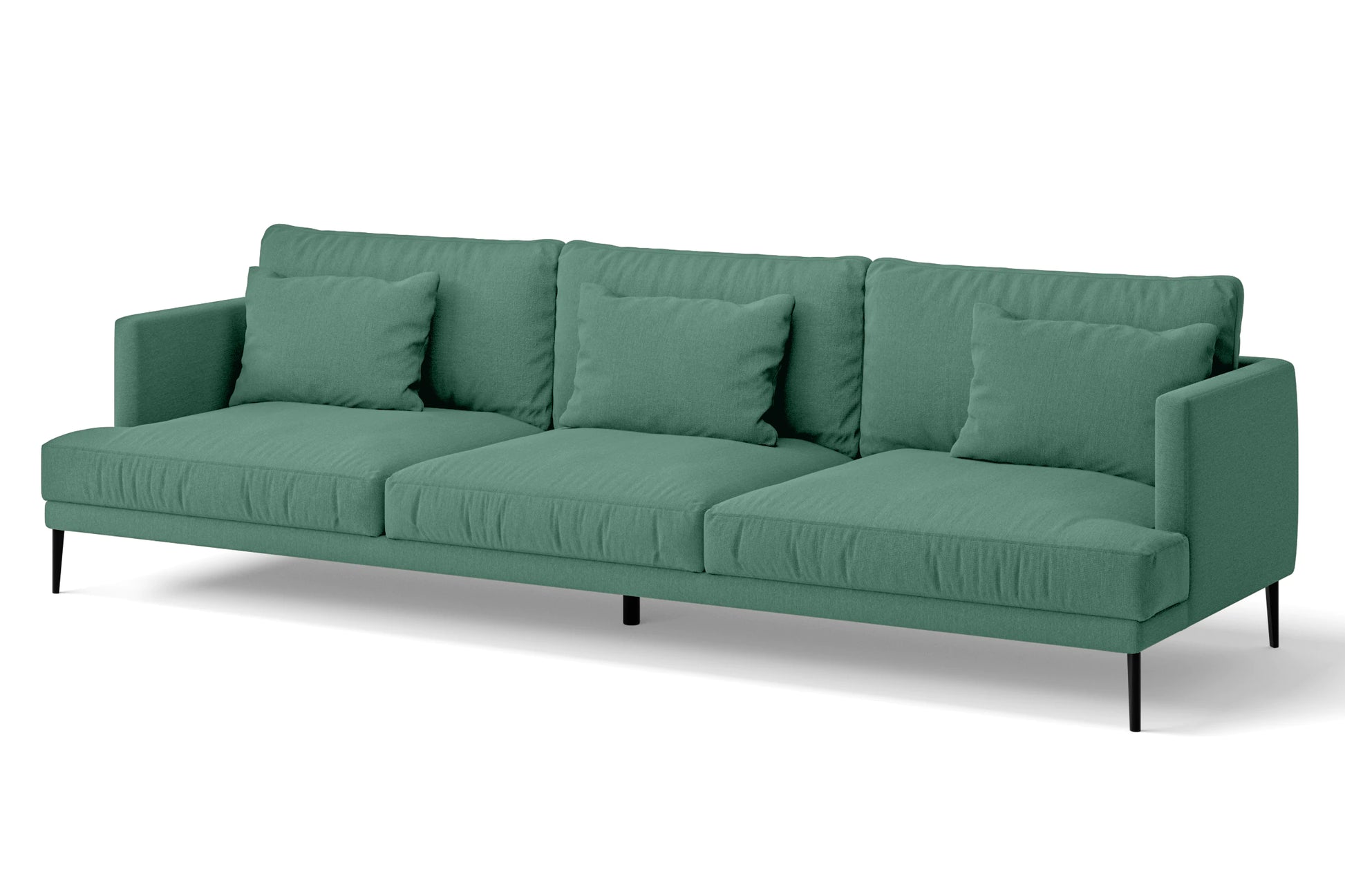 Bisceglie 4 Seater Sofa Mint Green Linen Fabric