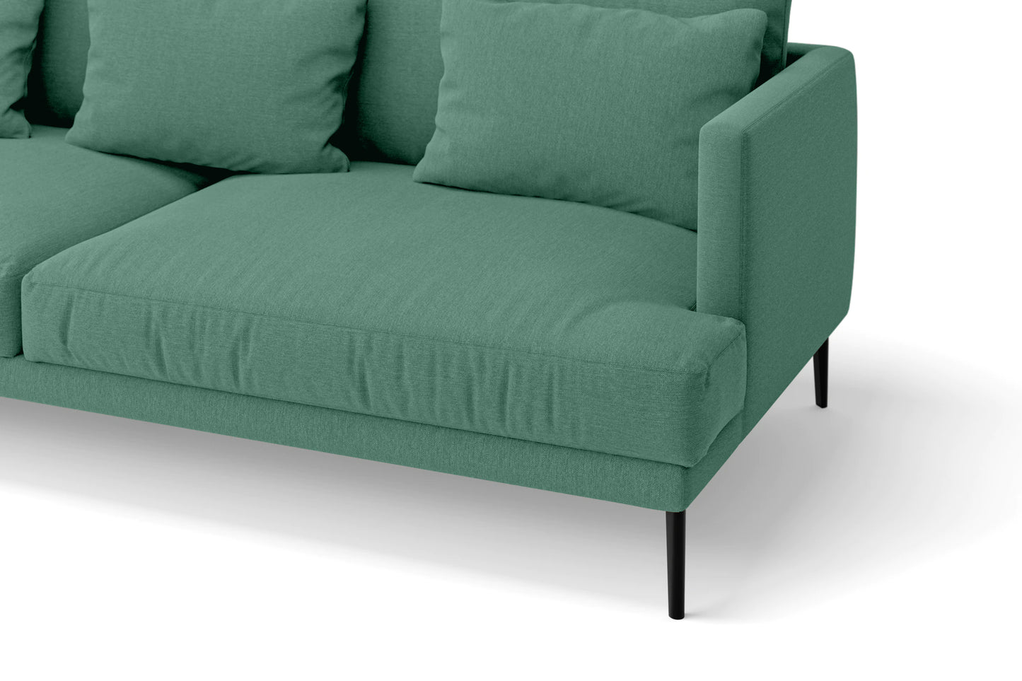 Bisceglie 4 Seater Sofa Mint Green Linen Fabric