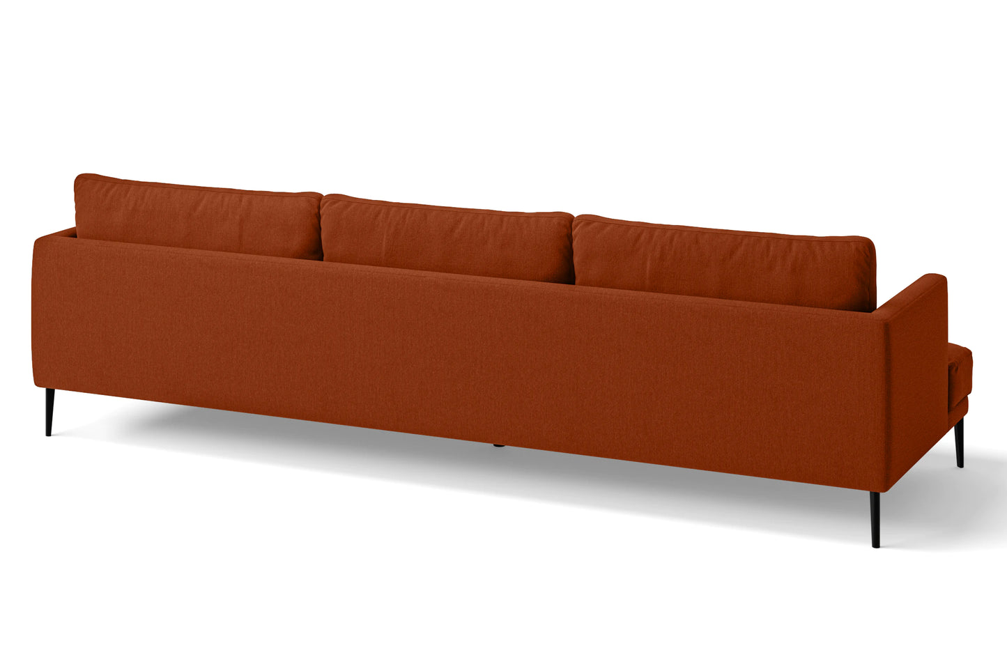 Bisceglie 4 Seater Sofa Orange Linen Fabric