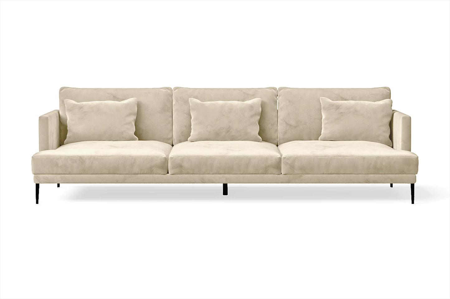 Bisceglie 4 Seater Sofa Cream Velvet