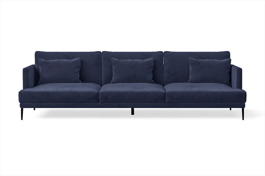 Bisceglie 4 Seater Sofa Dark Blue Velvet