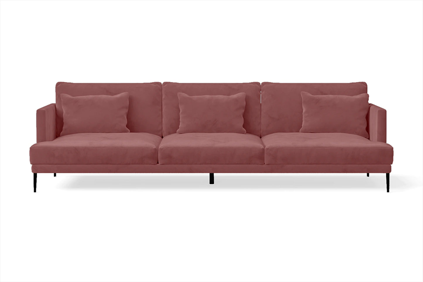 Bisceglie 4 Seater Sofa Pink Velvet