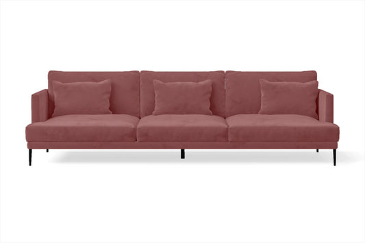 Bisceglie 4 Seater Sofa Pink Velvet