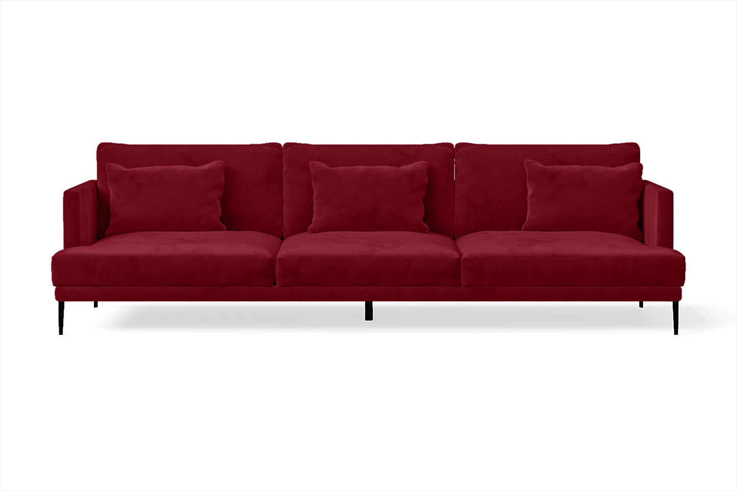 Bisceglie 4 Seater Sofa Red Velvet