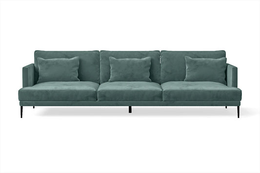 Bisceglie 4 Seater Sofa Teal Velvet