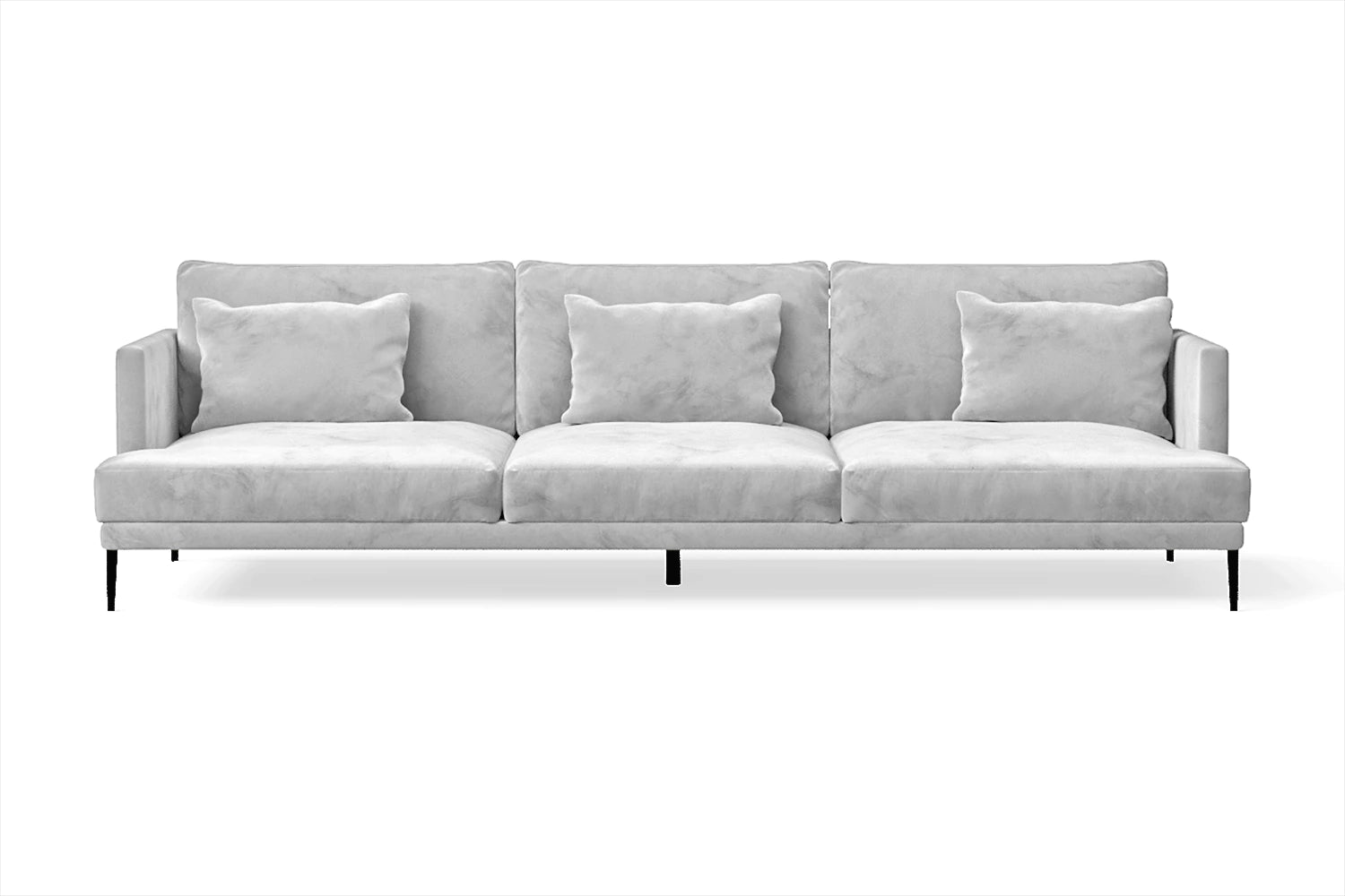 Bisceglie 4 Seater Sofa White Velvet