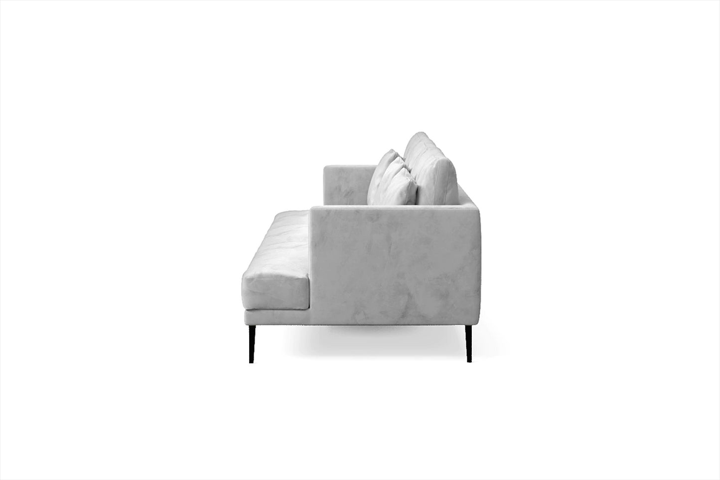 Bisceglie 4 Seater Sofa White Velvet