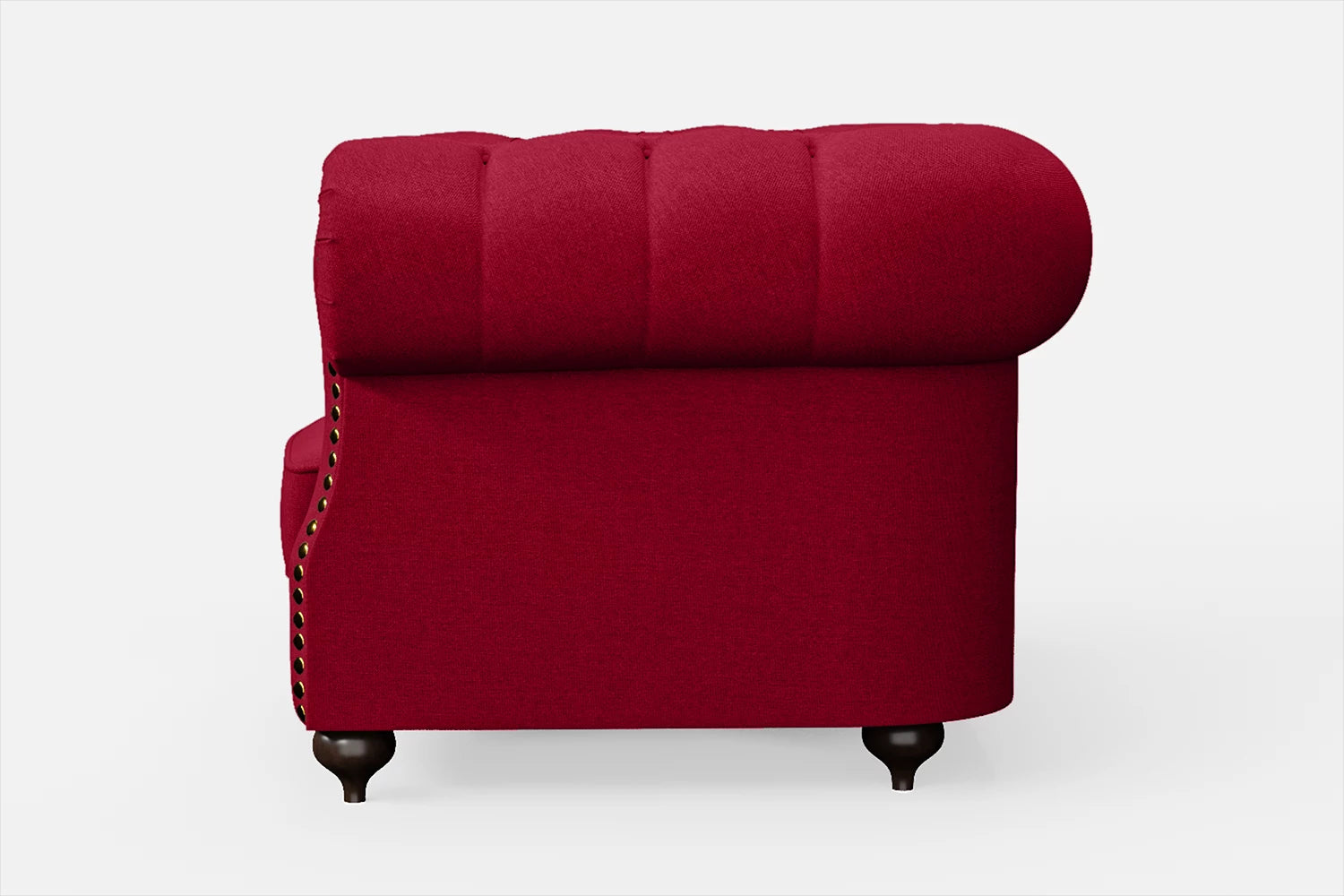 Bitonto Armchair Red Linen Fabric