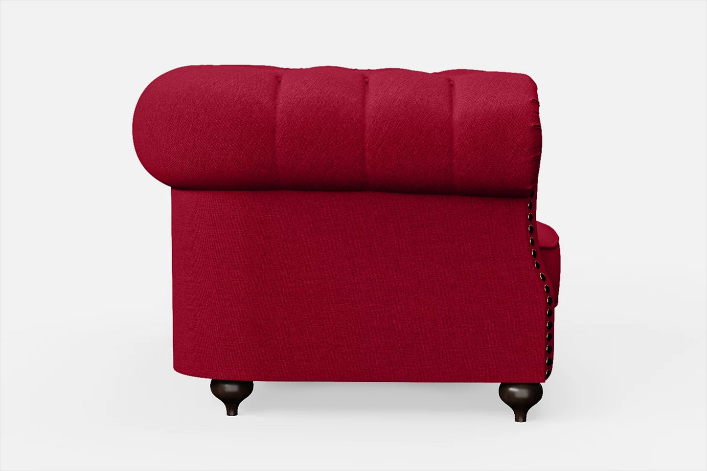 Bitonto Armchair Red Linen Fabric