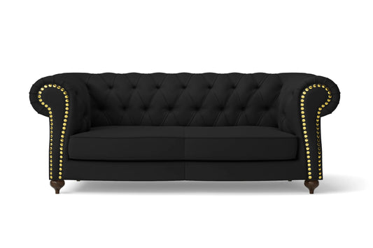 Bitonto 2 Seater Sofa Black Leather